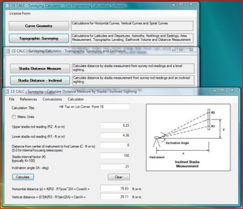 CE CALC - Surveying Calculator screenshot