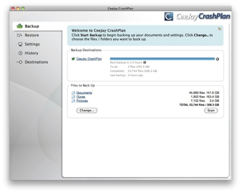 CeeJay CrashPlan  screenshot