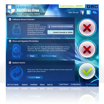 Celframe Antivirus Free Global Community Edition screenshot