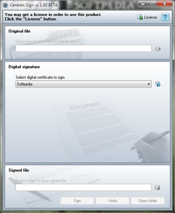 Centralx Sign screenshot