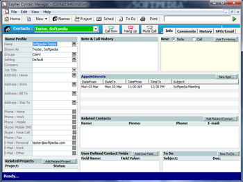 Cephei Contact Manager screenshot 2