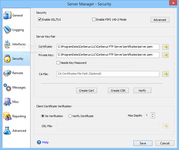 Cerberus FTP Server screenshot 14