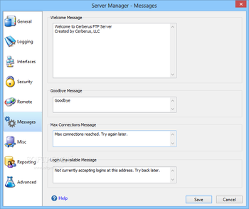 Cerberus FTP Server screenshot 16