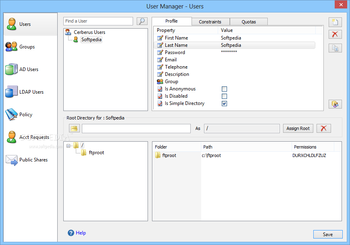 Cerberus FTP Server screenshot 3