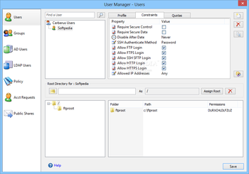 Cerberus FTP Server screenshot 4