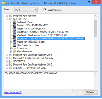 Certificate Store Explorer screenshot