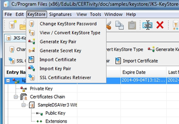 CERTivity KeyStores Manager screenshot 3