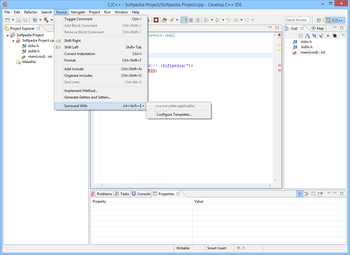 Cevelop C++ IDE screenshot 8