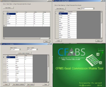 CFABS Excel Commission Matrix Tool screenshot