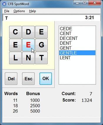 CFB SpotWord screenshot