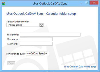 cFos Outlook DAV screenshot