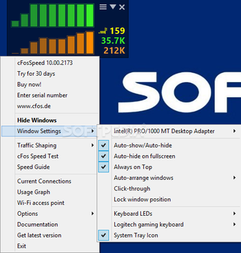 cFosSpeed screenshot