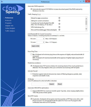 cFosSpeed screenshot 2