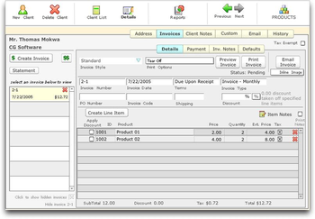 CG Invoicer screenshot 2