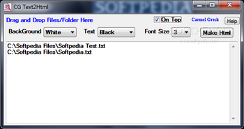 CG Text2Html screenshot