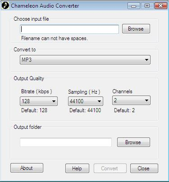 Chameleon Audio Converter screenshot