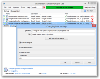 Chameleon Startup Manager Lite screenshot 5