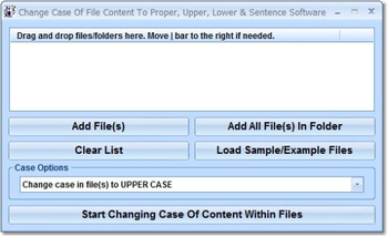 Change Case Of File Content To Proper, Upper, Lower & Sentence Software screenshot