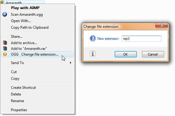 Change File Extension Shell screenshot