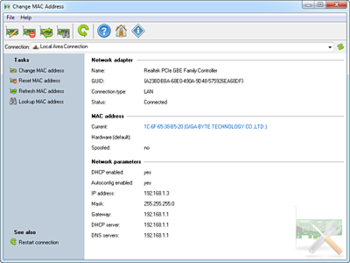 Change MAC Address by LizardSystems screenshot 3