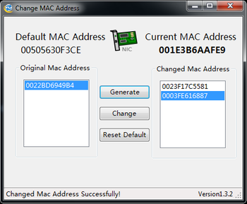 Change MAC Address screenshot 2