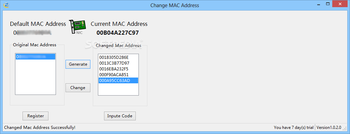 Change MAC Address screenshot