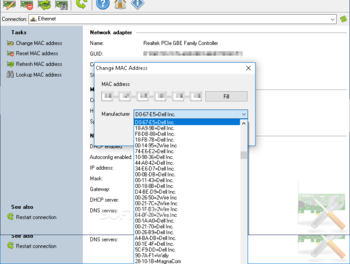 Change MAC Address screenshot 2