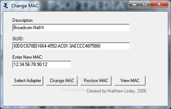 Change MAC screenshot