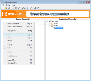 Channellist Editor screenshot
