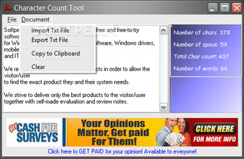 Character Count Tool screenshot 2