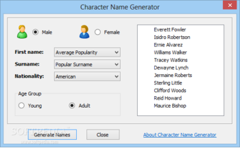 Character Name Generator screenshot