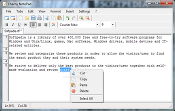 Charny NotePad screenshot