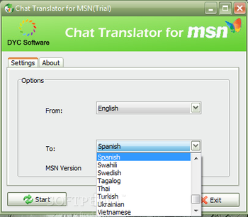 Chat Translator for MSN screenshot 2