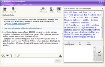 Chat Translator for Yahoo Messenger screenshot