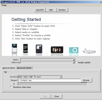 CheapestSoft DVD to iPod Video Converter screenshot