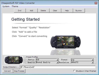 CheapestSoft PSP Video Converter screenshot 2