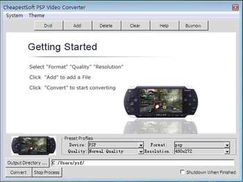 CheapestSoft PSP Video Converter screenshot 3