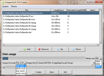 CheapestSoft VCD Creator screenshot