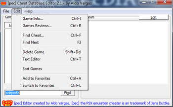 Cheat Database Editor screenshot 2