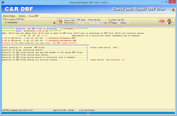 Check and repair DBF screenshot 2