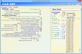 Check and repair DBF screenshot 3