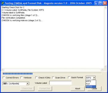 Check Disk and Format Disk Component screenshot 2