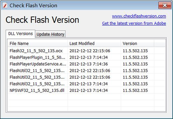 Check Flash Version screenshot