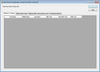 Check for Duplicates in Cast/Crew Edit 2 Cache screenshot