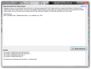 Check References screenshot