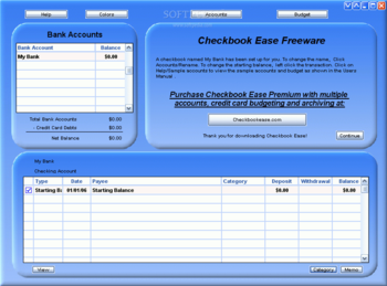 Checkbook Ease screenshot