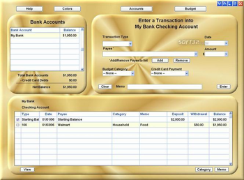 Checkbook Ease Freeware screenshot 3