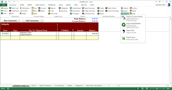 Checkbook for Excel screenshot 3