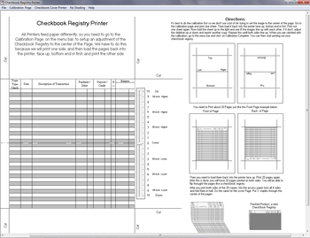 Checkbook Registry Printer screenshot