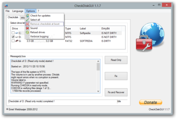 CheckDiskGUI screenshot 2